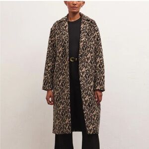 Z Supply Leopard Print Trench Coat